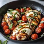One-Pan Juicy Chicken with Balsamic Sauce served on a plate