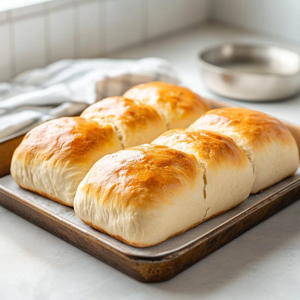 Freshly baked homemade bread ready to serve in just 20 minutes