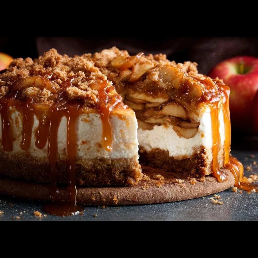 Salted Caramel Apple Pie Cheesecake
