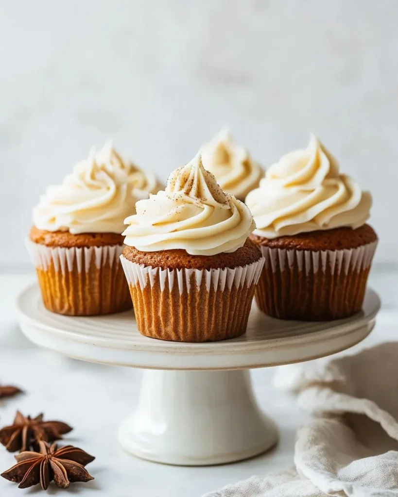 Spice Cake Delicious slice of homemade spice cake with cream cheese frosting