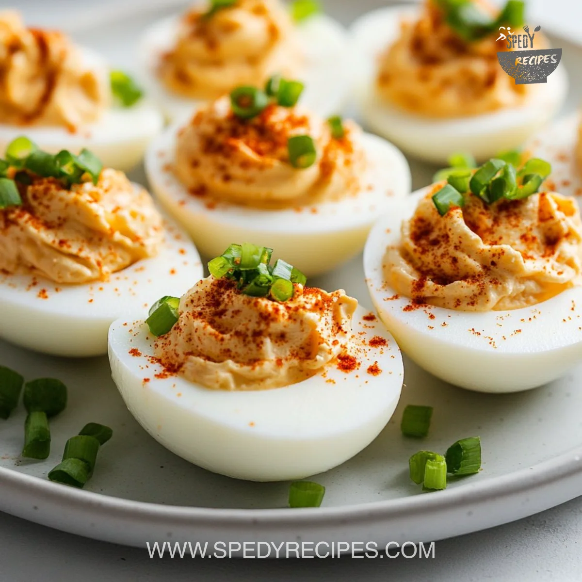 Spicy Chili Garlic Deviled Eggs