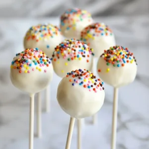 Starbucks cake pop in a colorful wrapper ready to be enjoyed.