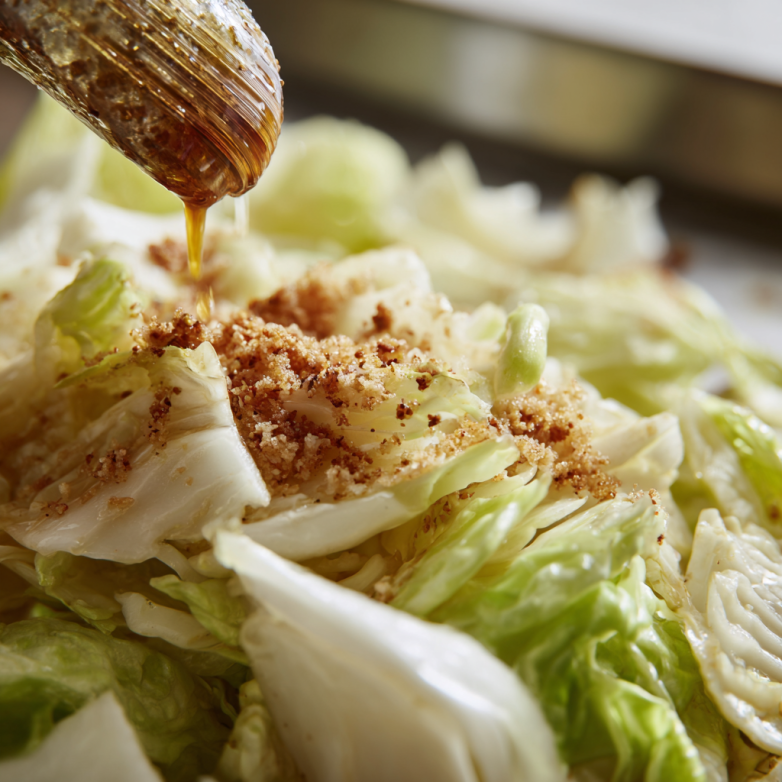 Step Ultra Zoom Close Up Of Cabbage Dumpling Filling With Gi