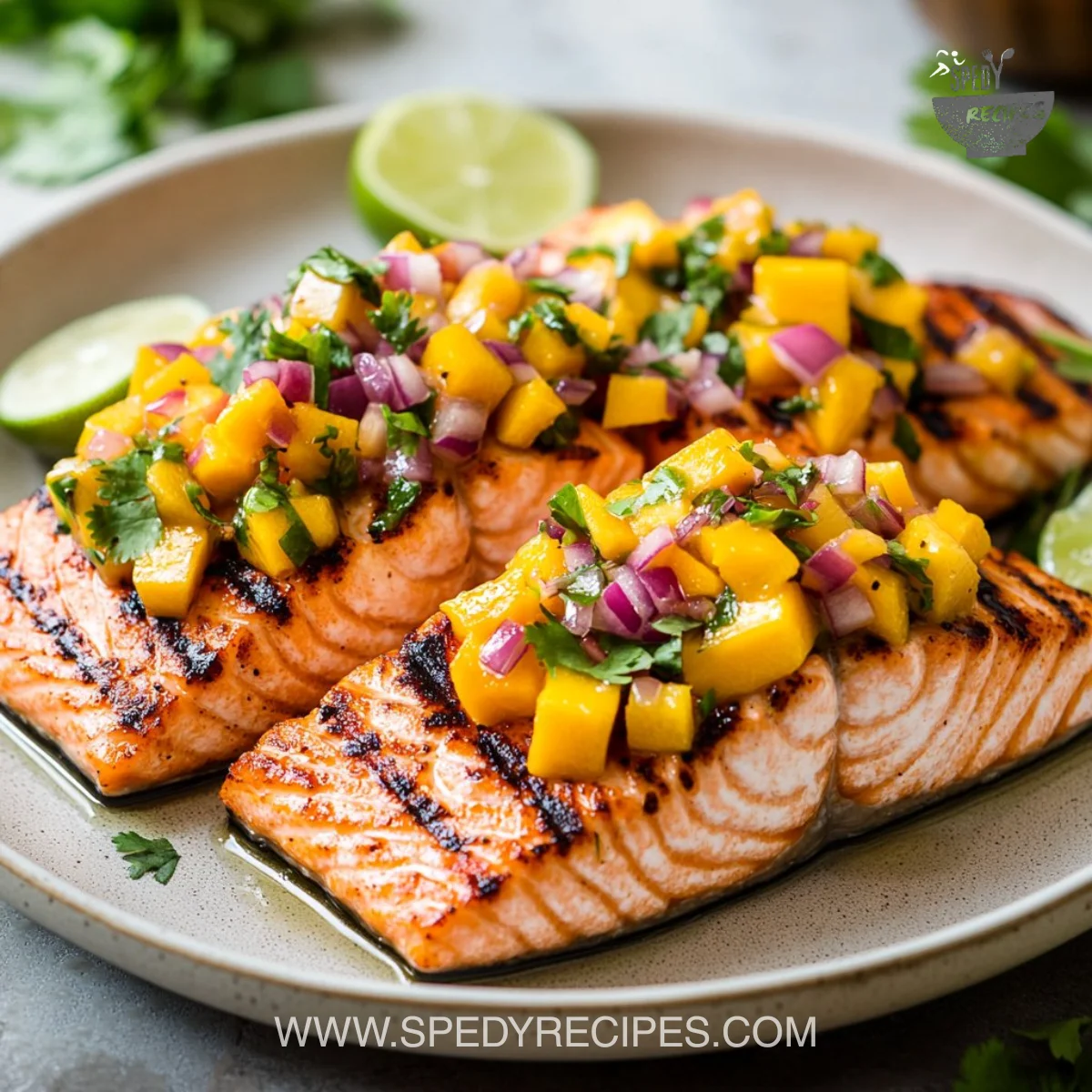 Sweet and Savory Salmon with Mango Salsa
