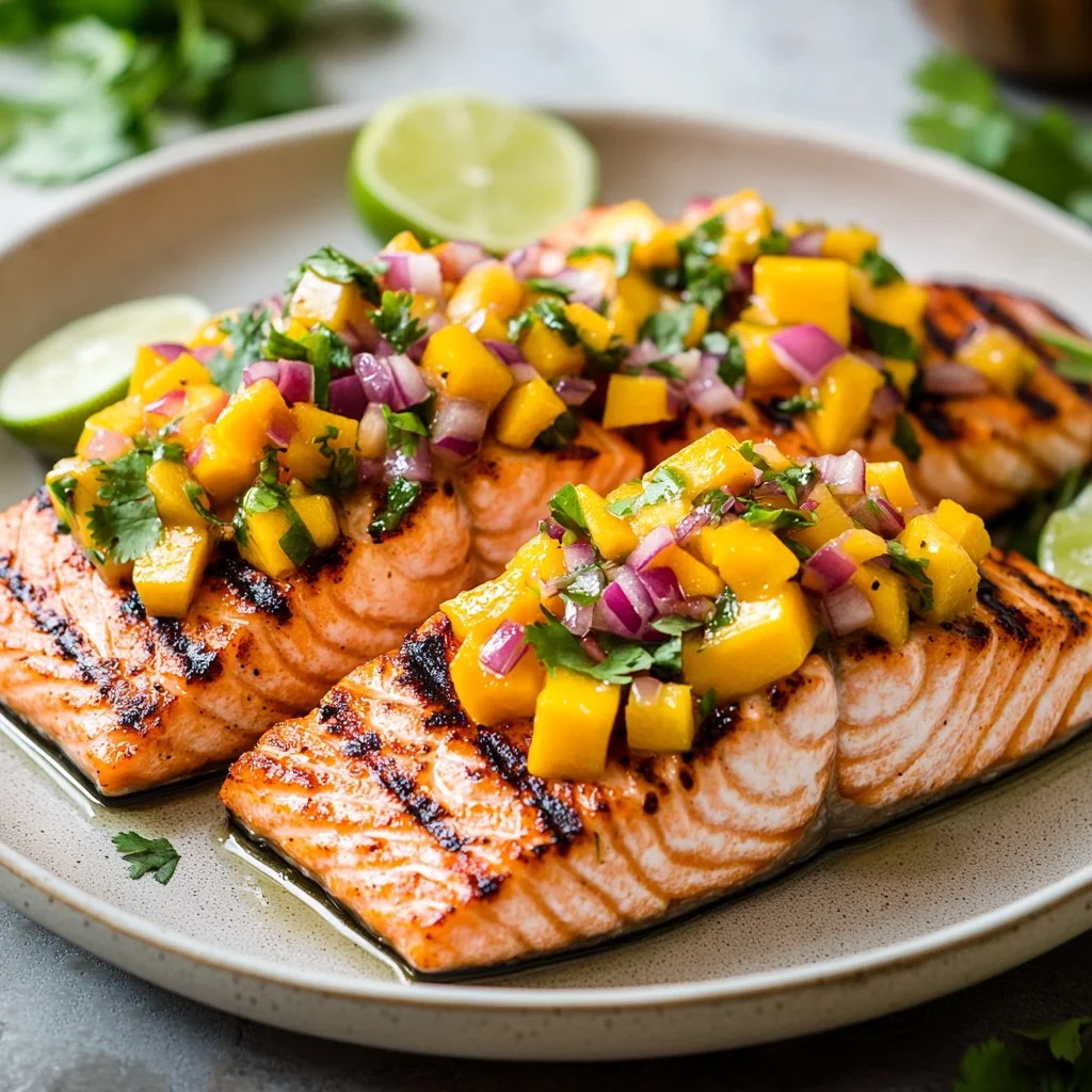 Sweet and Savory Salmon with Mango Salsa