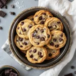 Deliciously gooey chocolate chip cookies fresh from the oven
