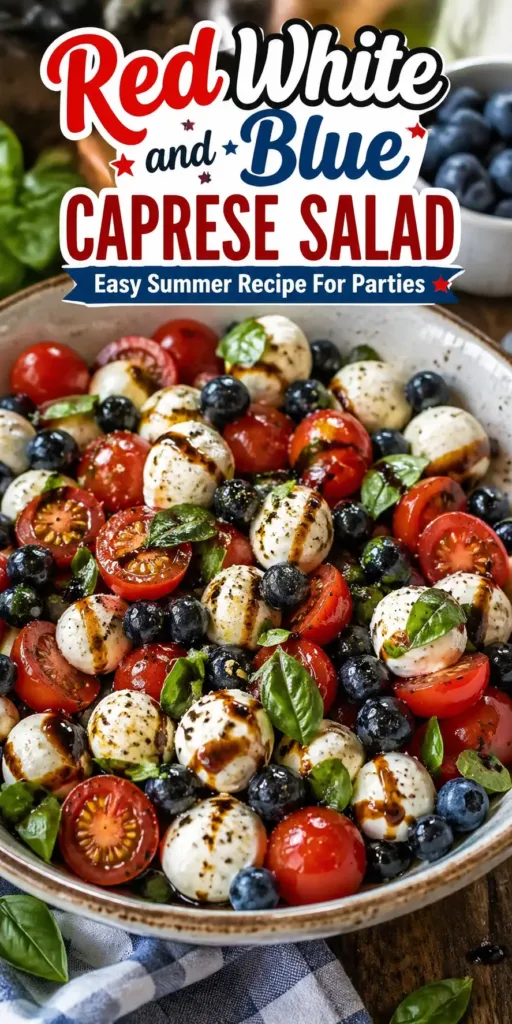 Red White and Blue Caprese Salad