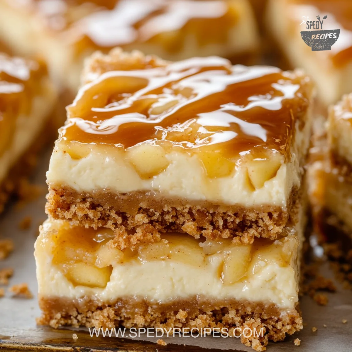 Caramel Apple Cheesecake Bars