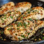 Delicious Garlic Parmesan Chicken cooked on the Blackstone grill.