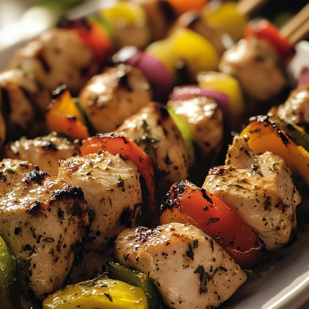 Greek Marinated Chicken Skewers