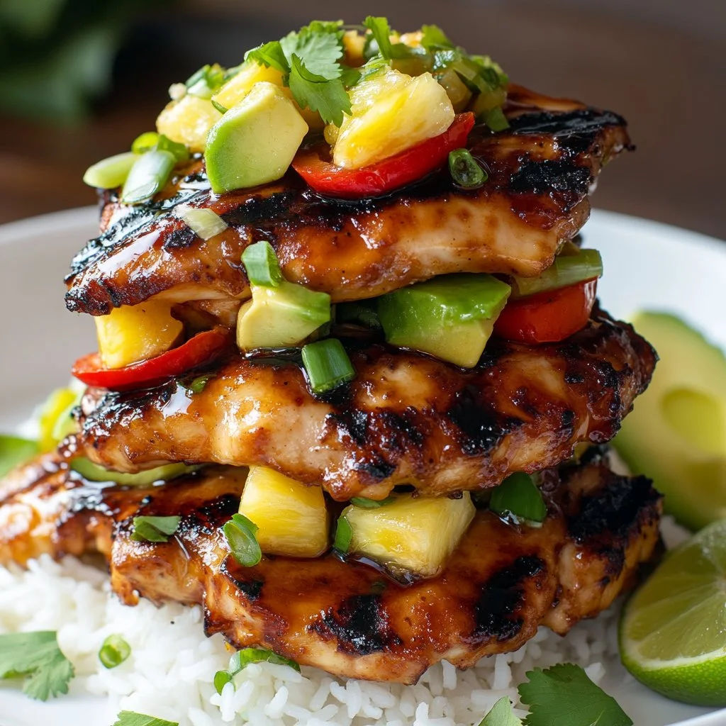 Hawaiian Rotisserie Chicken Stack