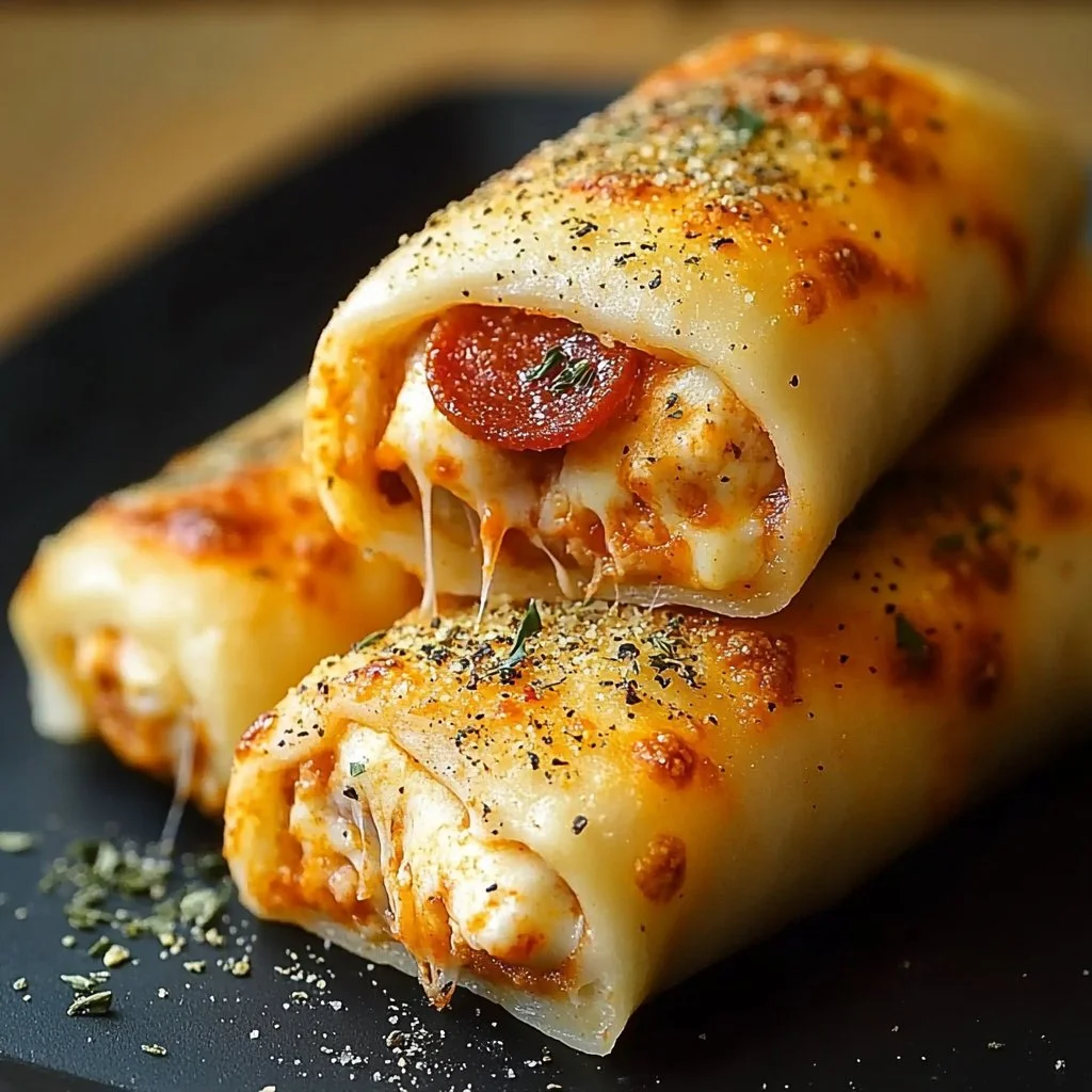 High Protein Pepperoni Pizza Rolls