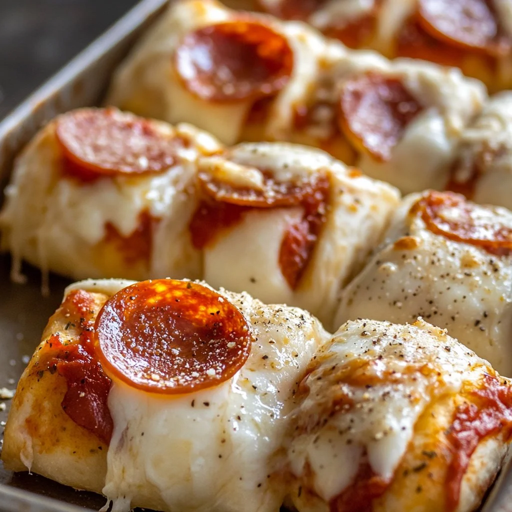 High Protein Pepperoni Pizza Rolls