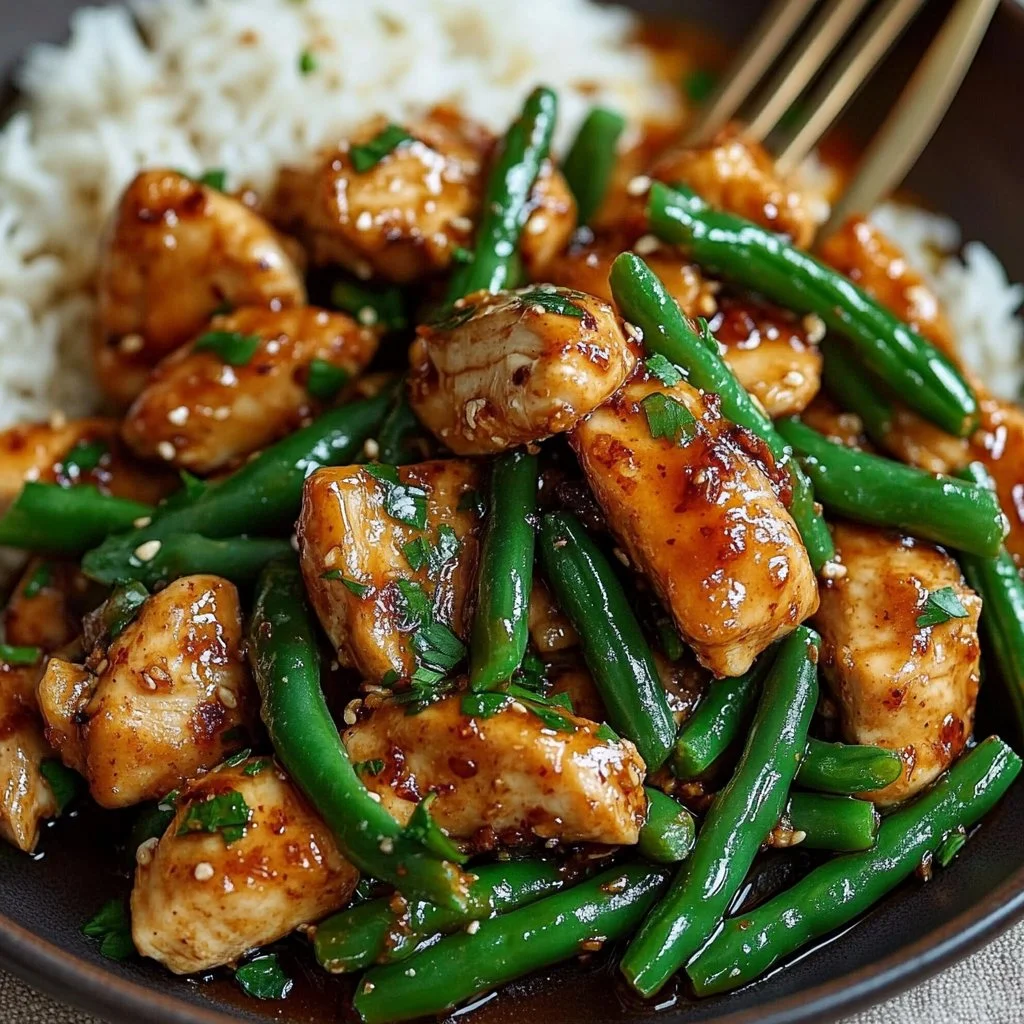 Honey Garlic Chicken with Green Beans