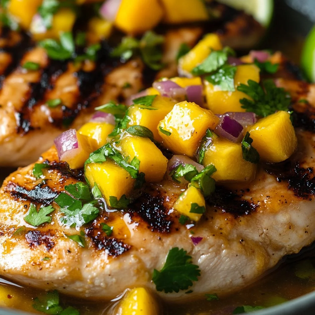 Honey Lime Chicken with Mango Salsa