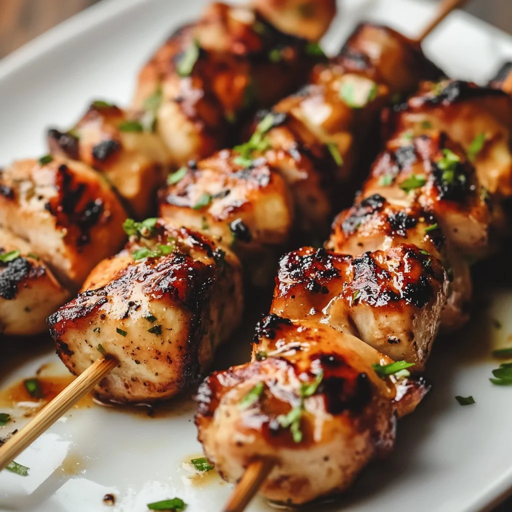 Hot Honey Grilled Chicken Skewers
