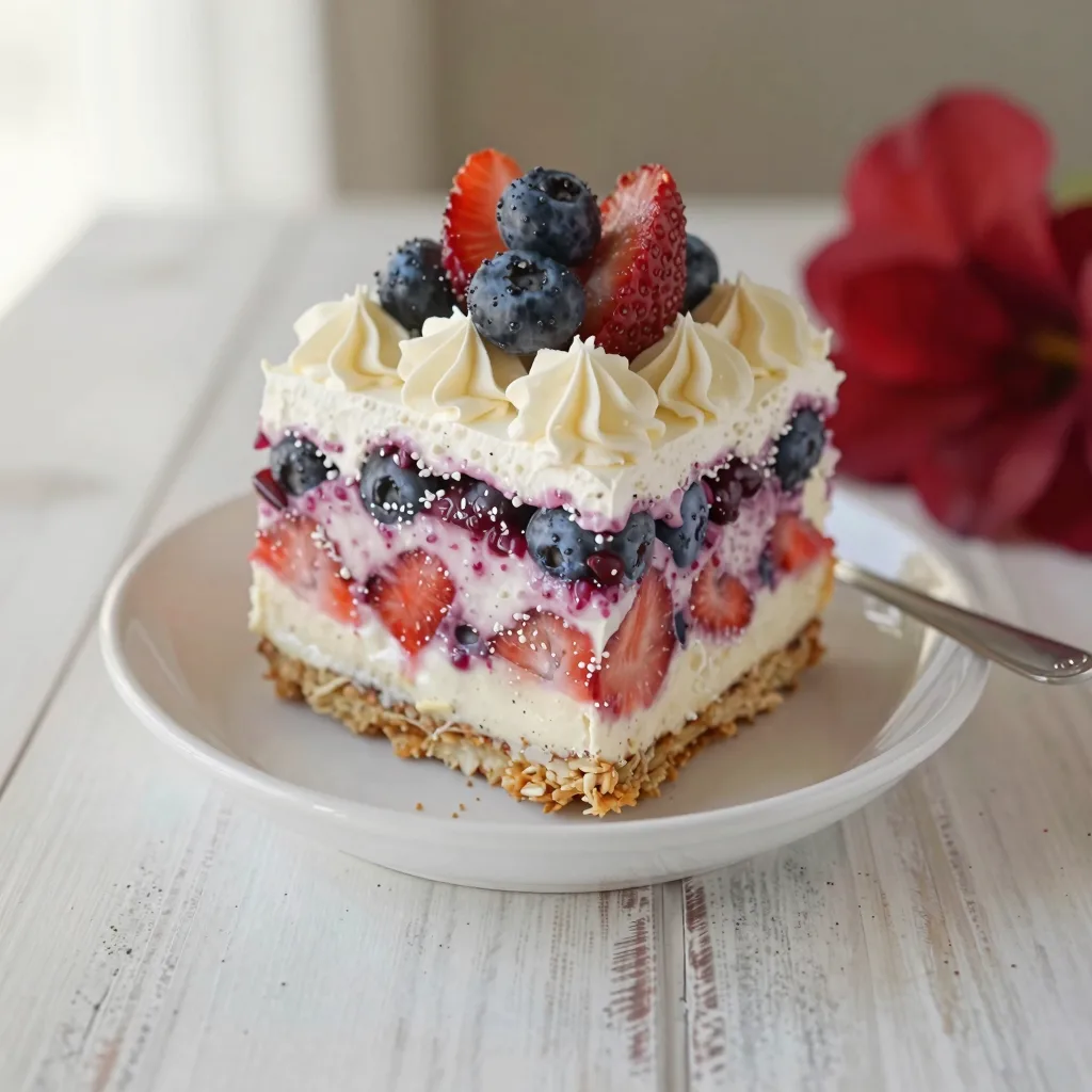 Red White & Blue Mixed Berry Dessert
