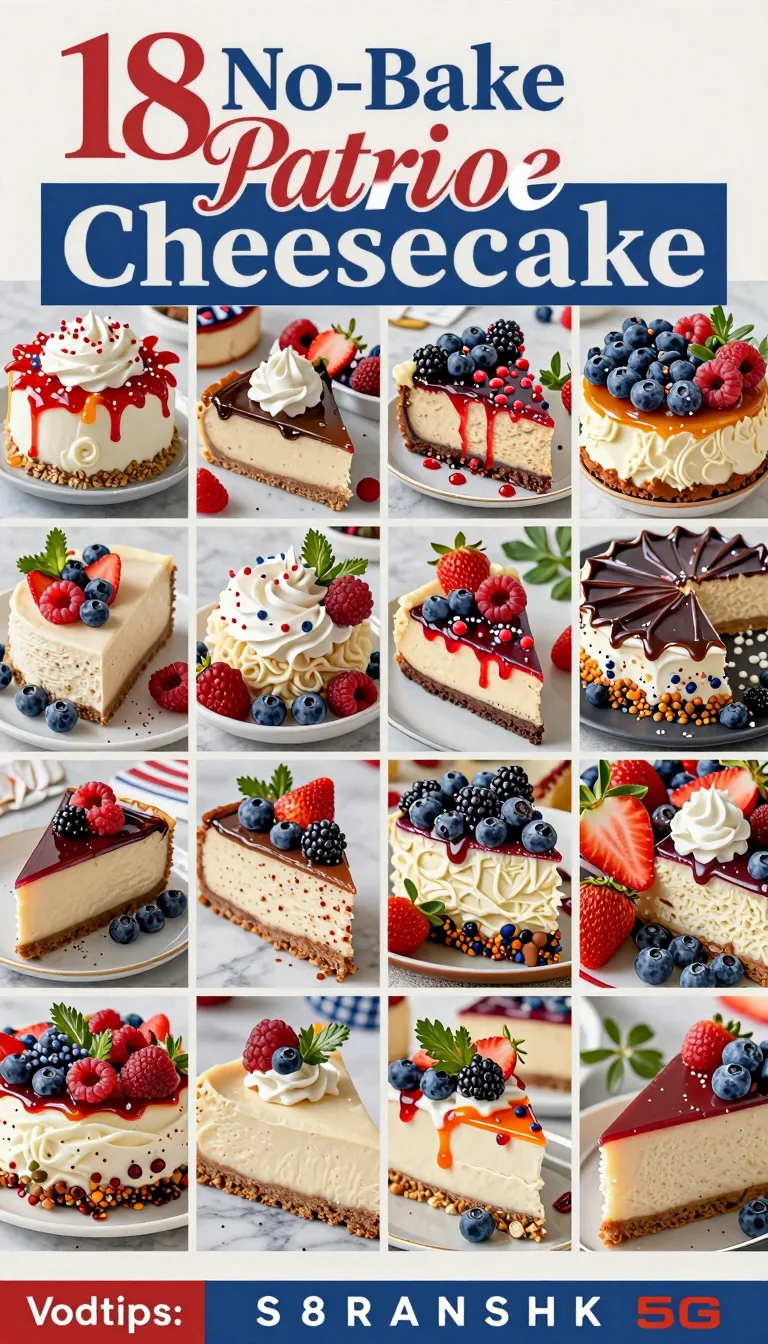 Save this 18 No-Bake Patriotic Cheesecake Recipes on Pinterest