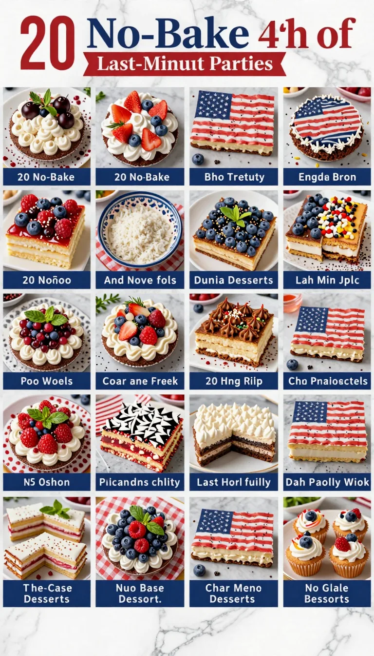 Save this 20 No-Bake 4th of July Desserts for Last-Minute Parties on Pinterest