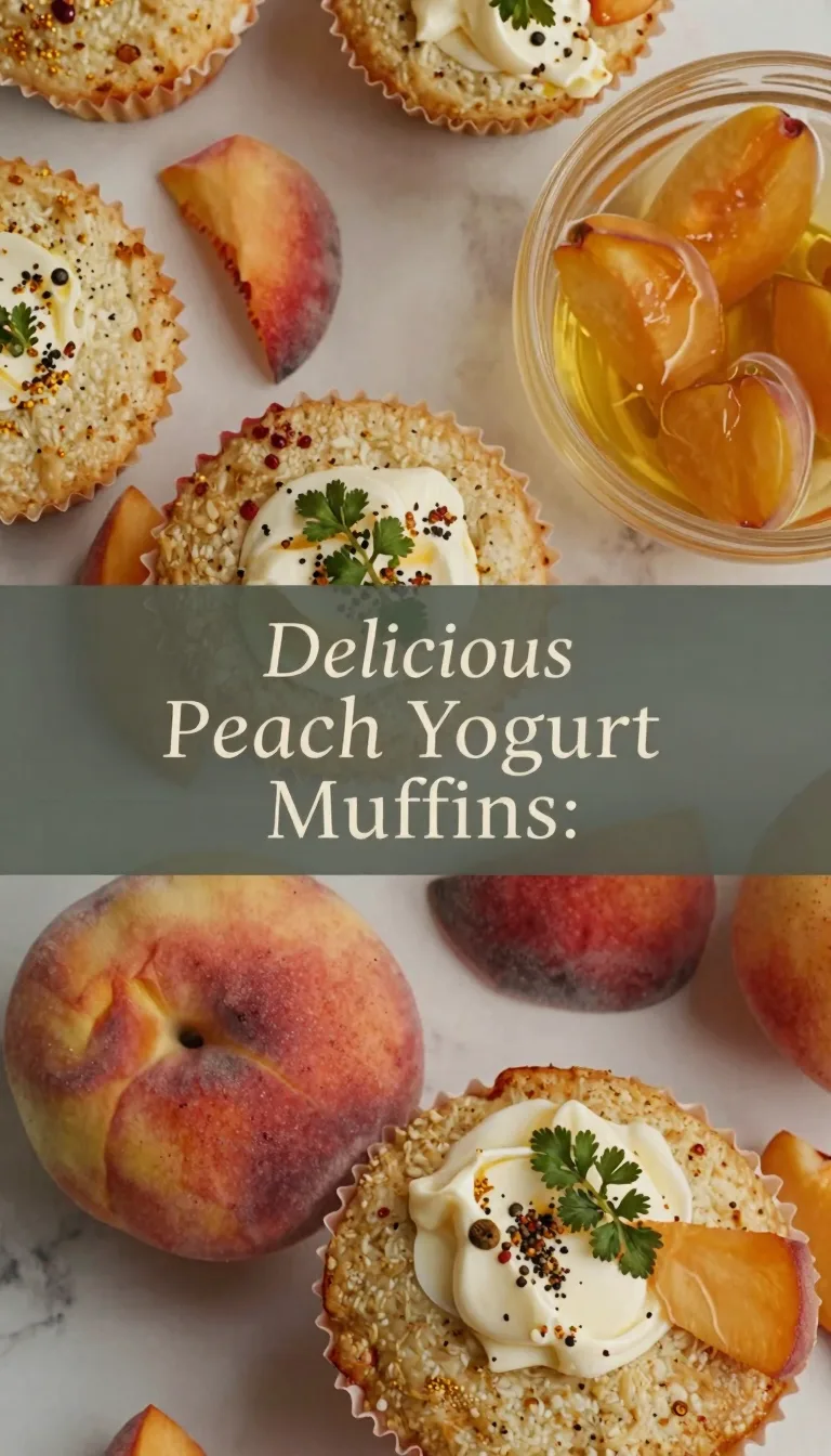 Save this Delicious Peach Yogurt Muffins: 1 Recipe to Love on Pinterest
