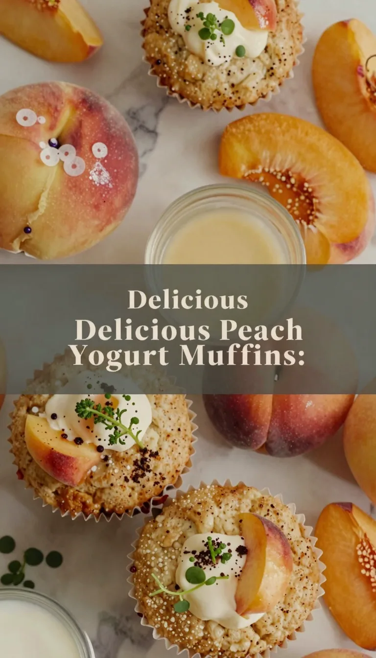Save this Delicious Peach Yogurt Muffins: 1 Recipe to Love on Pinterest
