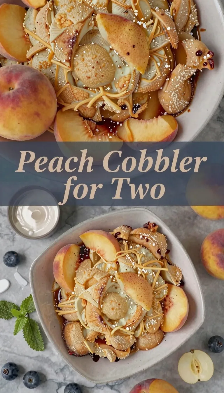 Save this Peach Cobbler for Two on Pinterest