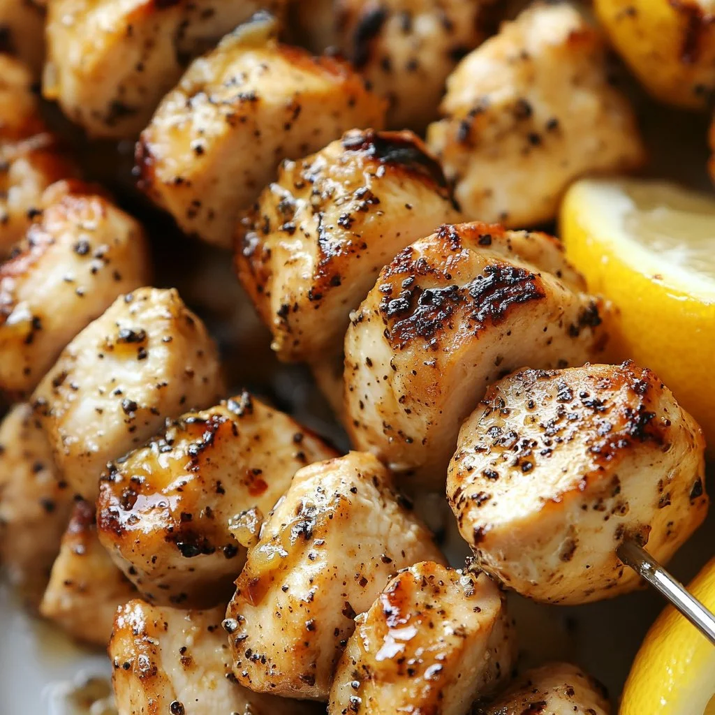 Lemon Pepper Chicken Skewers