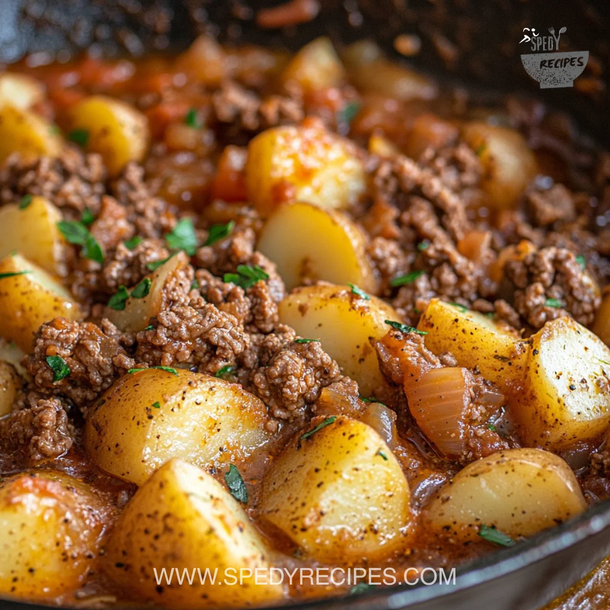 One-Pan Ground Beef and Potatoes