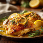 Saidmj1 Close Up Featured Shot Of Lemon Garlic Chicken On Rusti D9642f87 9c26 4615 A6a5 D0df12883403