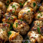 Delicious Garlic Parmesan Chicken Skewers grilled to perfection for summer