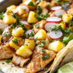Delicious sheet pan chicken tacos al pastor ready to serve