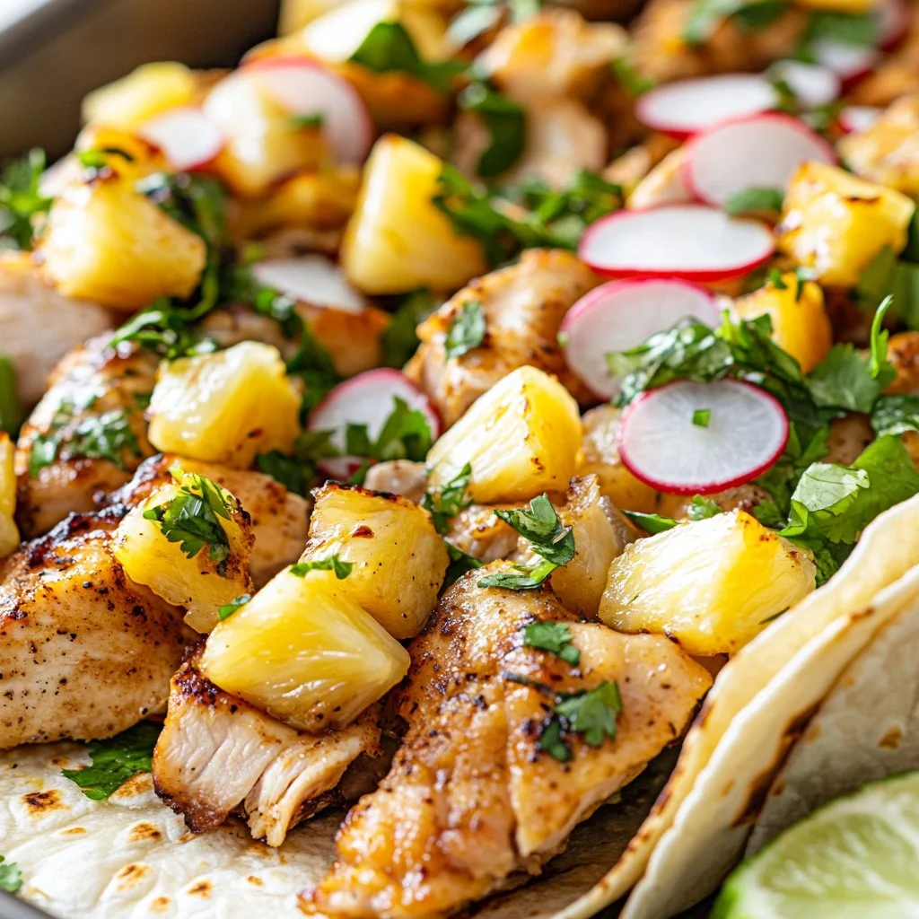 Sheet Pan Chicken Tacos Al Pastor