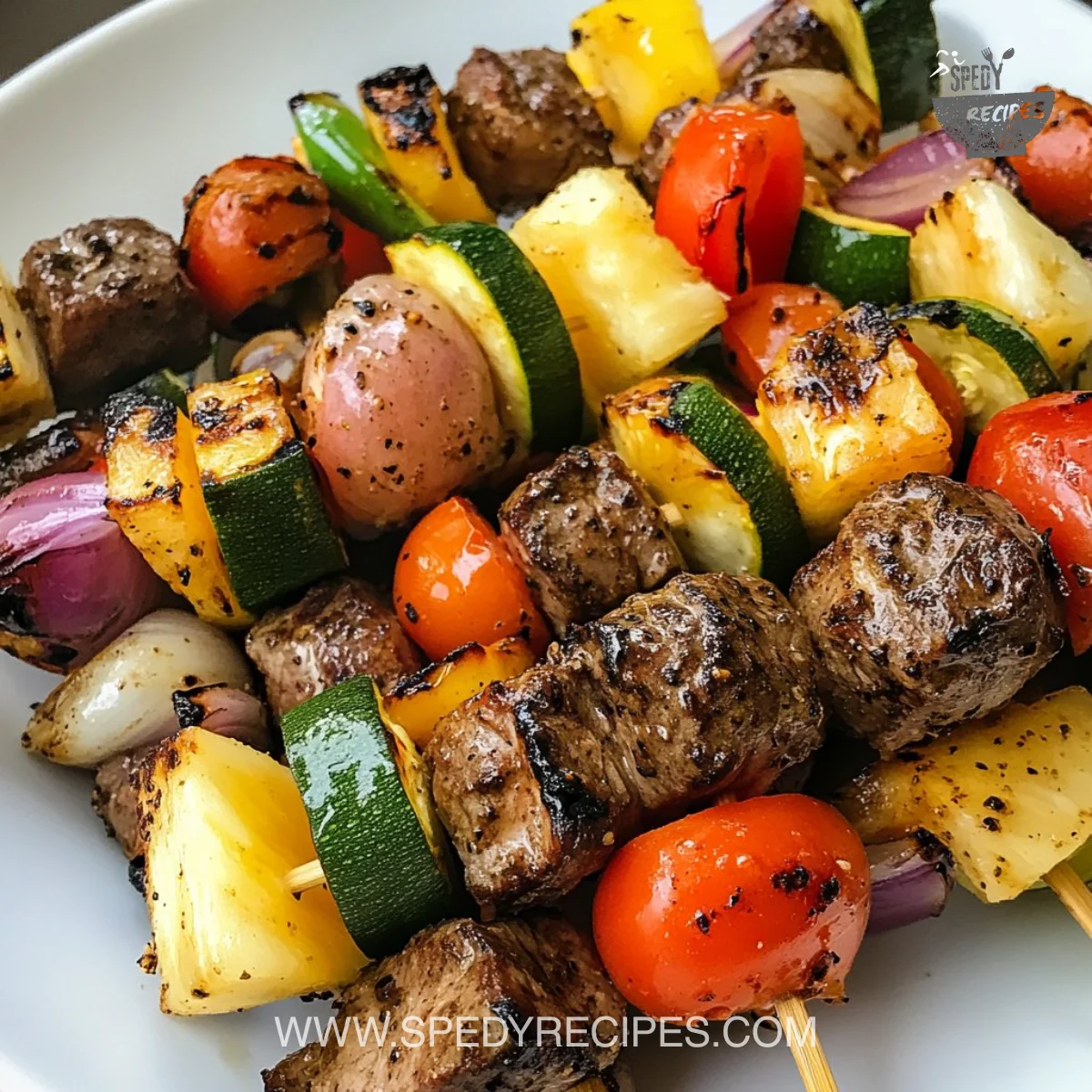 Delicious shish kabob marinade recipe for chicken and steak on skewers