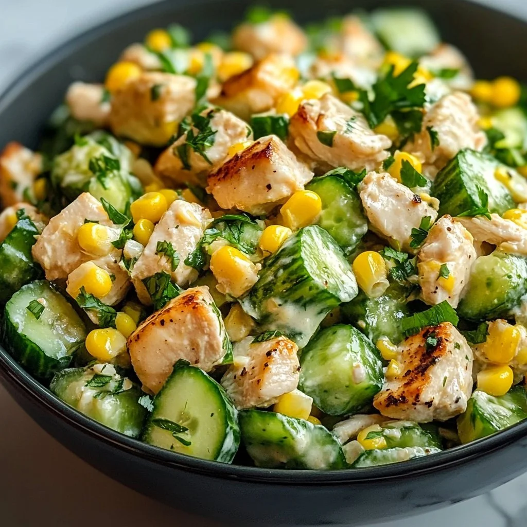 Street Corn Creamy Cucumber Chicken Salad: An Amazing Ultimate Recipe