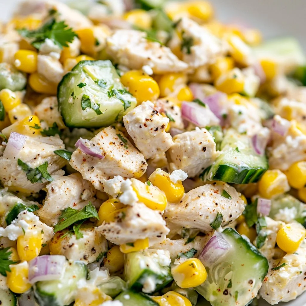 Street Corn Creamy Cucumber Chicken Salad: An Amazing Ultimate Recipe