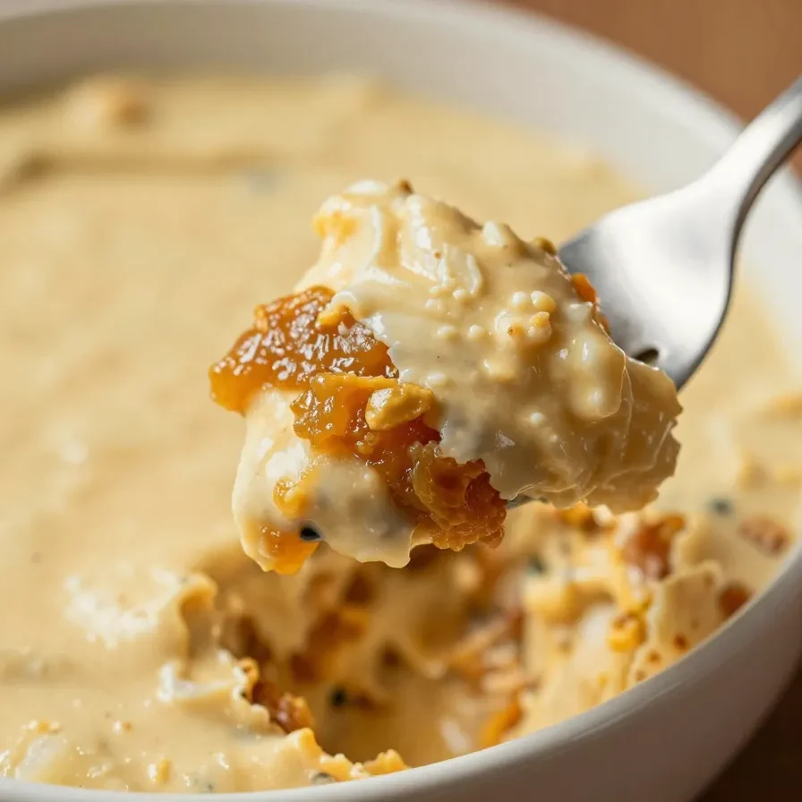 A bowl of creamy crock pot taco dip topped with fresh cilantro and served with tortilla chips.