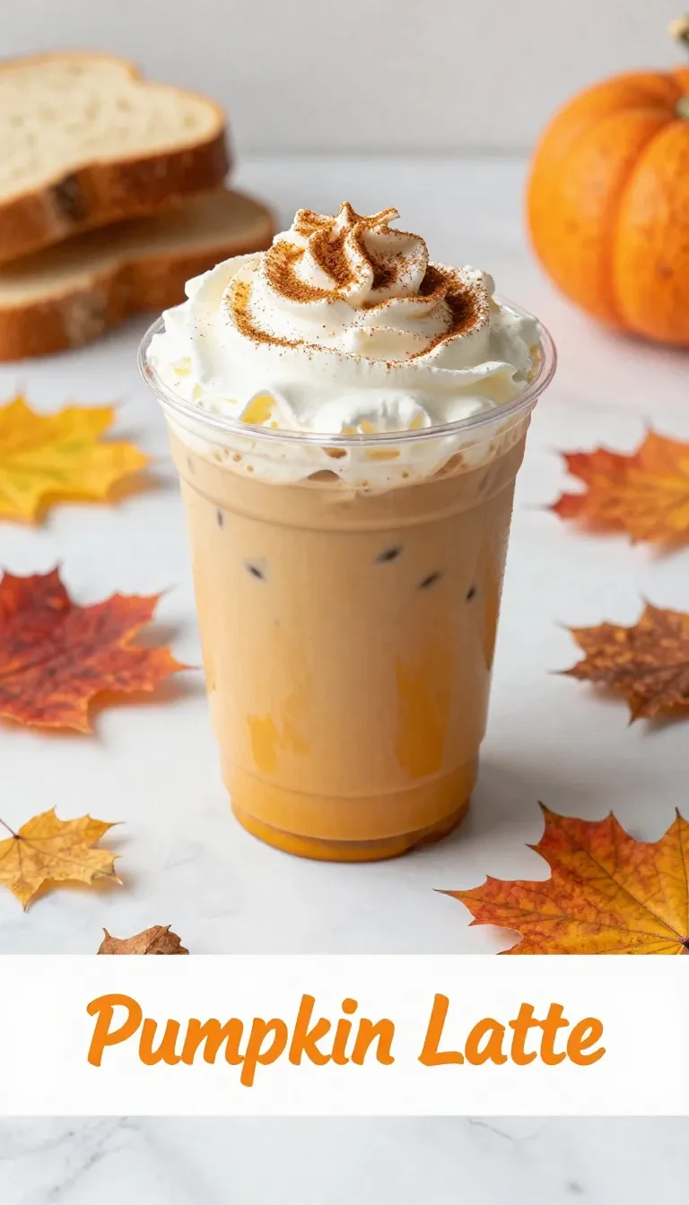 A homemade iced pumpkin cream chai tea latte in a glass with cinnamon garnish.