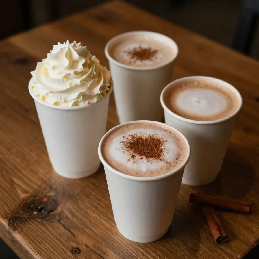 A close-up of a Starbucks Pumpkin Spice Latte with whipped cream and pumpkin spice topping.
