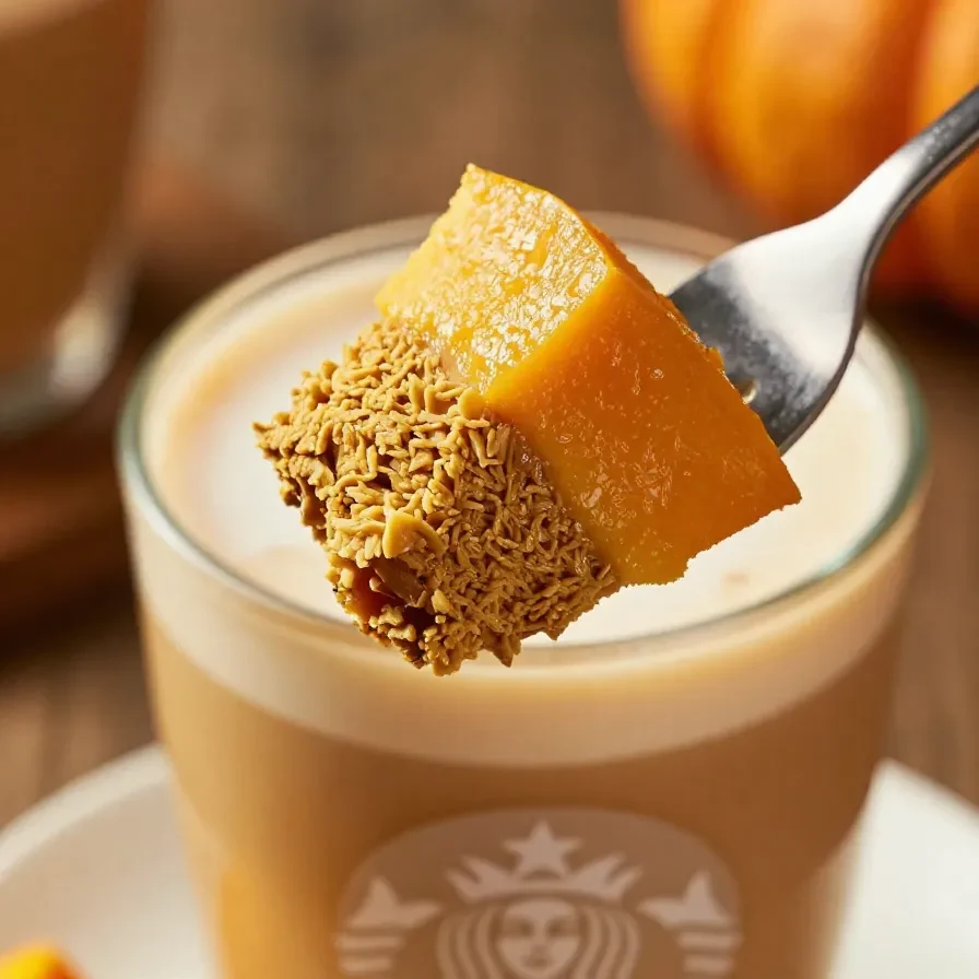 A venti-sized Pumpkin Chai Latte from Starbucks in a branded cup, placed on a wooden table.