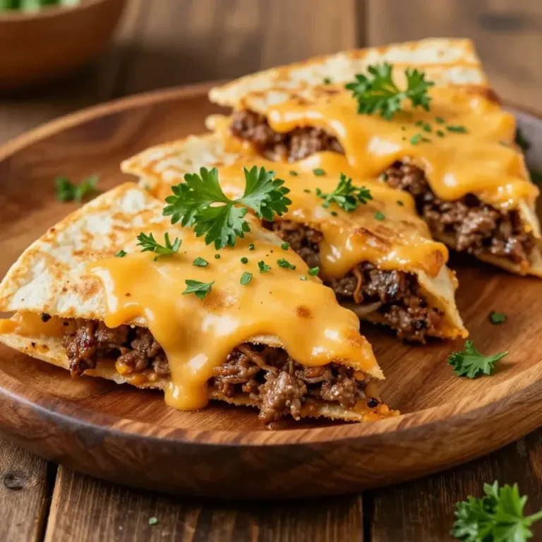 Close-up of a Smashburger quesadilla served on a plate with melted cheese and savory fillings.