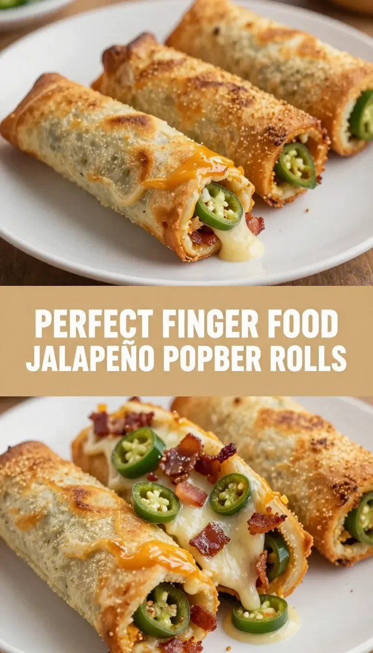 Close-up of mini jalapeno popper egg rolls served on a white plate.
