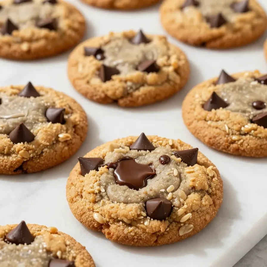 Freshly baked healthy banana oatmeal cookies served on a plate.