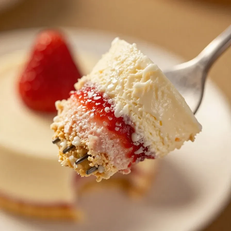 A glass filled with fluffy strawberry mousse topped with fresh strawberries and mint leaves.