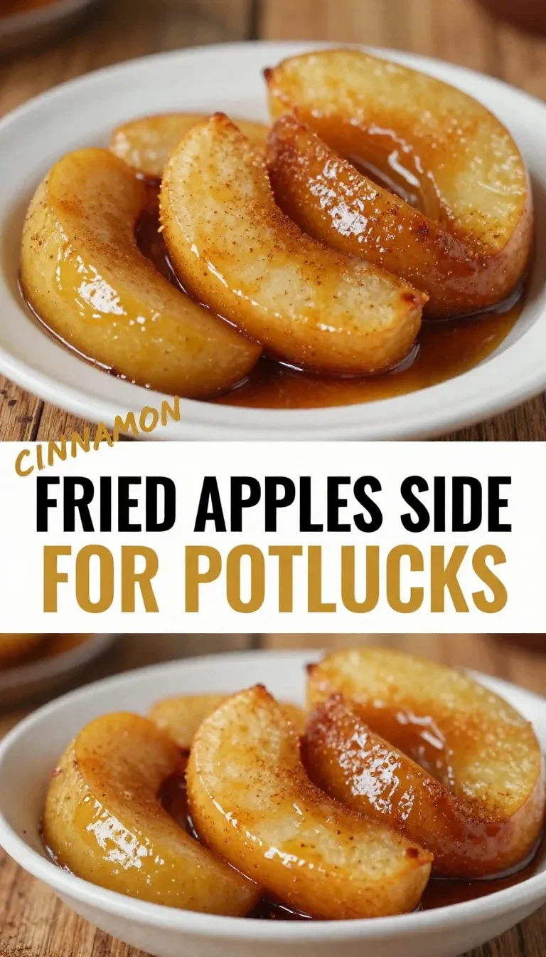 Close-up of warm cinnamon fried apples served in a bowl.