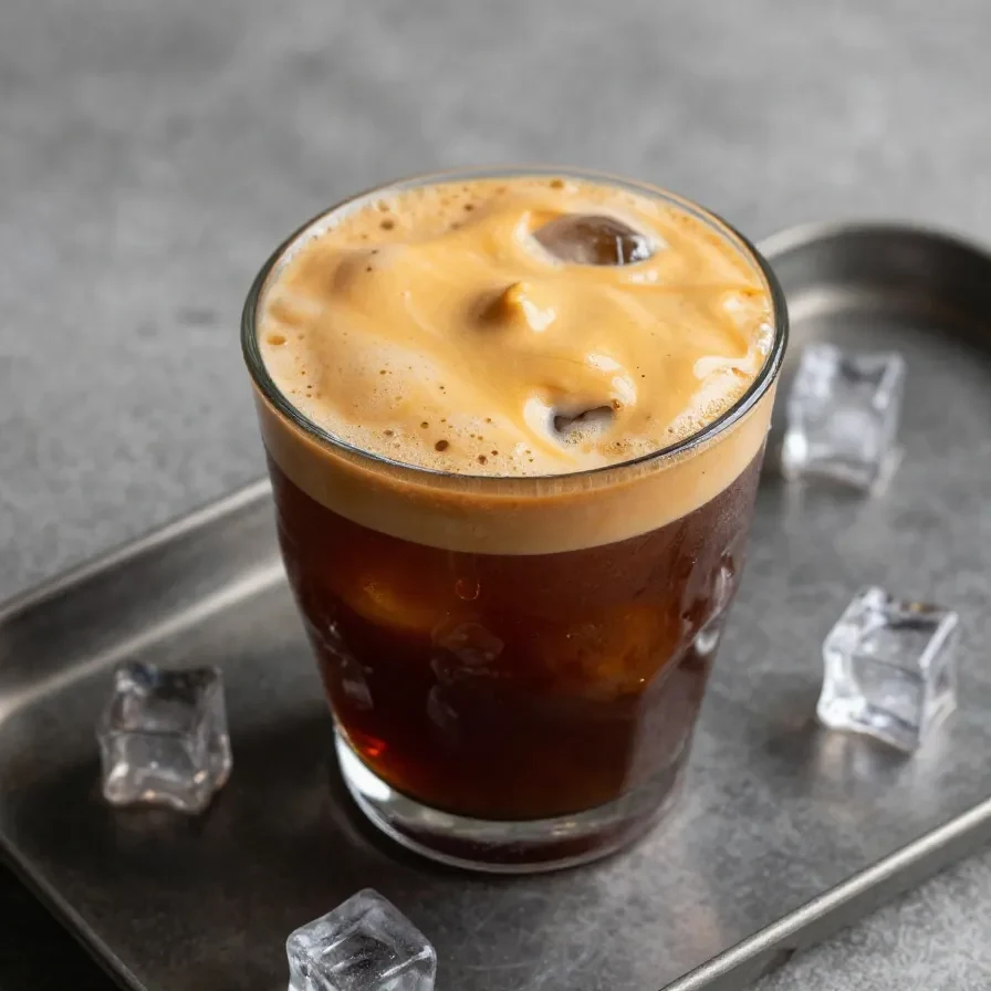 A homemade copycat Starbucks Pumpkin Cream Cold Brew served in a glass with a layer of creamy pumpkin foam on top.