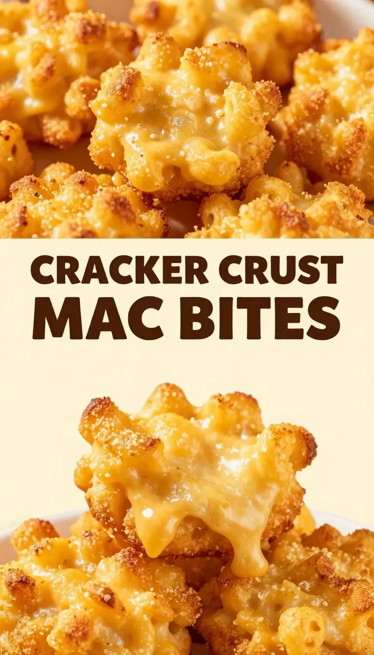 Close-up of mini macaroni and cheese bites served on a white plate.