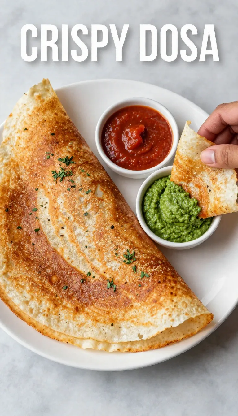 A stack of golden Masoor Dal Chilla pancakes served on a plate with chutney.