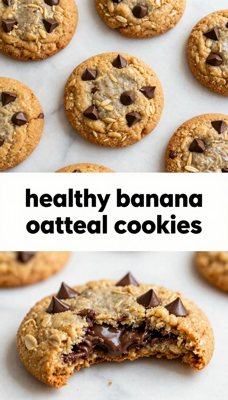 Freshly baked healthy banana oatmeal cookies served on a plate.