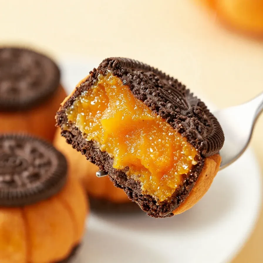 Delicious Pumpkin Oreo Truffles arranged on a decorative plate