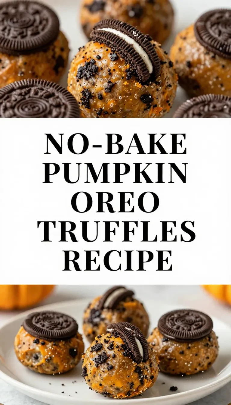 Delicious Pumpkin Oreo Truffles arranged on a decorative plate